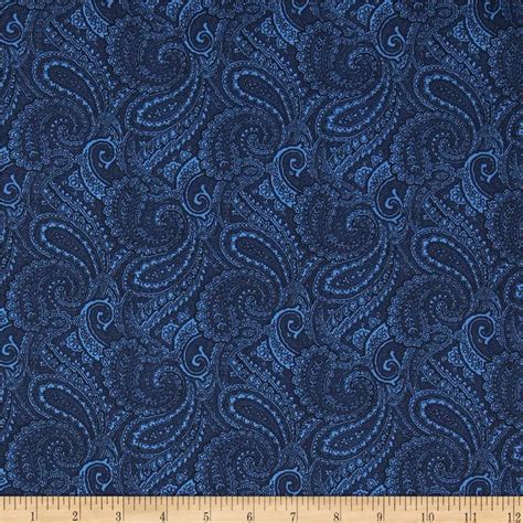 108 Essentials Quilt Backing Paisley Blue From Fabricdotcom Designed