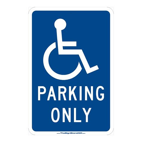 Accessible Parking Only With Symbol Ada Sign The Sign Store Nm