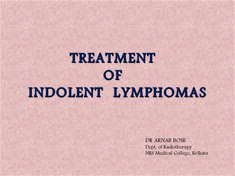 Indolent Lymphomas