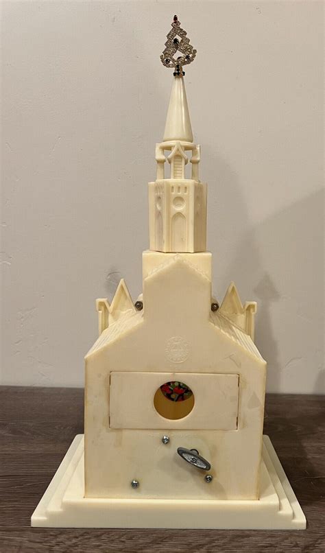 Vintage 1950s Noma Lighted Musical Cathedral Church Ebay