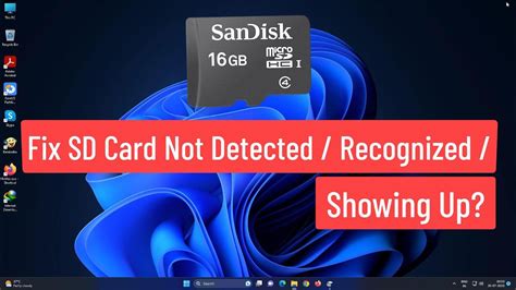 Fix Sd Card Not Detected Recognized Showing Up Fix Sd Card