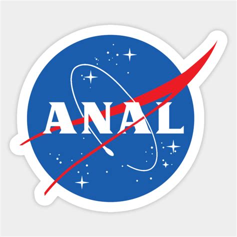 NASA Anal Logo NSFW Nasa Logo Sticker TeePublic