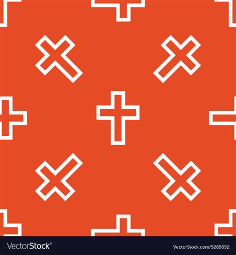 Orange Christian Cross Pattern Royalty Free Vector Image