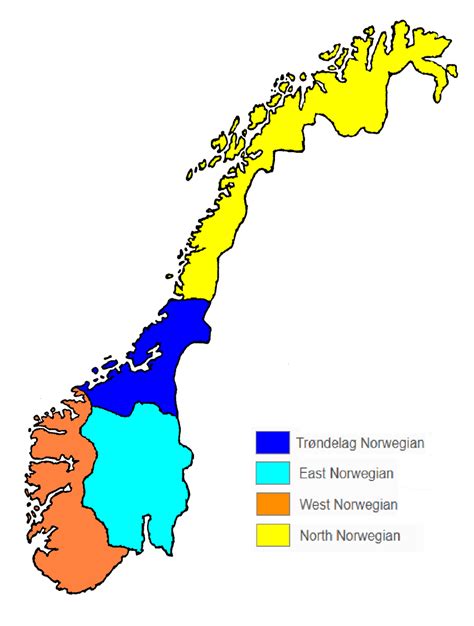 Figure The Main Norwegian Dialect Areas Wikimedia Commons