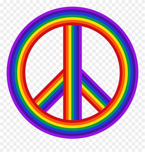 Rainbow Peace Sign Clip Art 10 Free Cliparts Download Images On