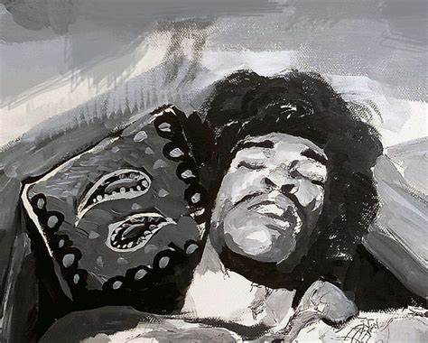 Best Jimi Hendrix Paintings Drawings 50 Art Works Nsf Music