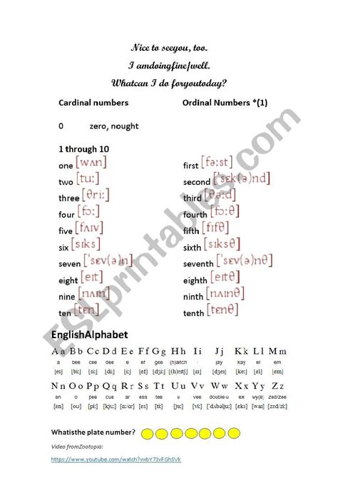 numbers alphabet esl worksheet  jolantakokina