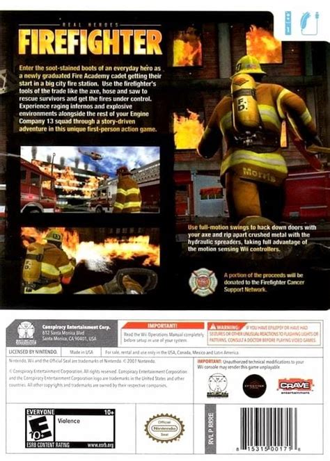 Real Heroes Firefighter Nintendo Wii Gandorion Games