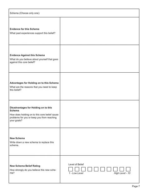 Printable Schema Therapy Worksheets Pdf Mental Health Worksheets My Xxx Hot Girl