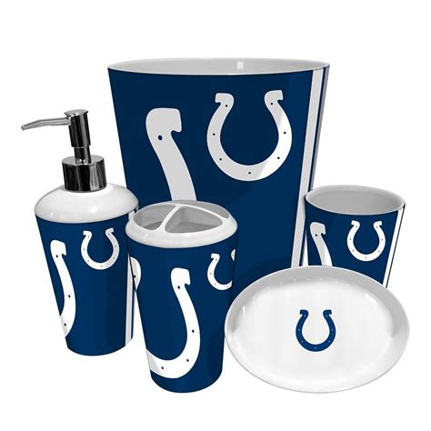 A list of modern bathroom wall decor ideas filled with funny prints, wall plaques, industrial shelving sometimes it really is as simple as a new piece of wall decor. Indianapolis Colts NFL Complete Bathroom Accessories 5pc ...