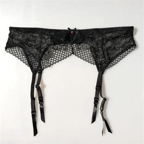women garters lace red rhinestone female metal buckles sexy garter belts for stockings suspender