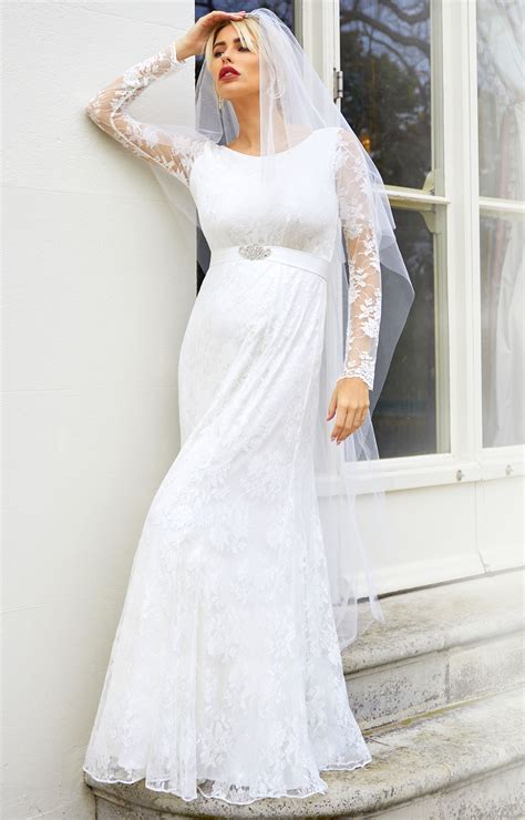 Helena Maternity Wedding Gown Long Ivory Maternity Wedding Dresses Evening Wear And Party