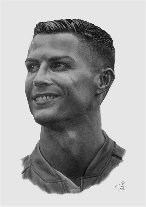 Cristiano Ronaldo Drawing By Эдуард Поташев Artmajeur