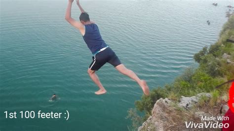 100 Ft Cliff Jump Youtube