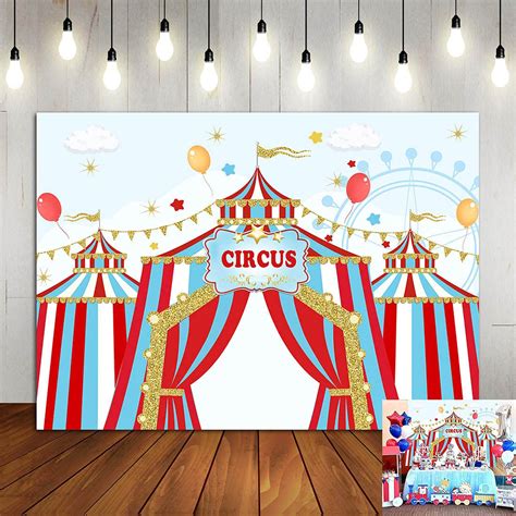 Buy Circus Carnival Theme Kids Birthday Party Photography Backdrop Blue