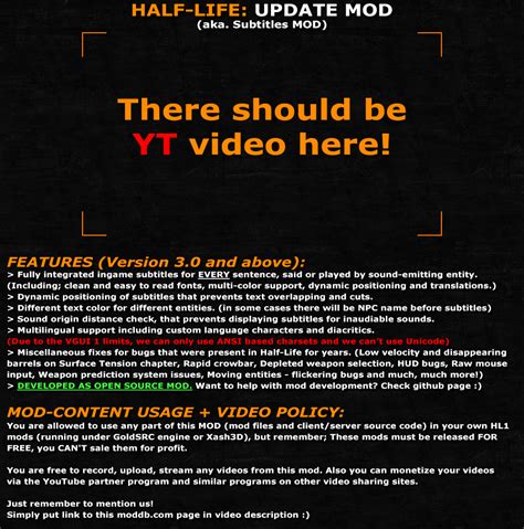 Half Life Update Mod Mod Db