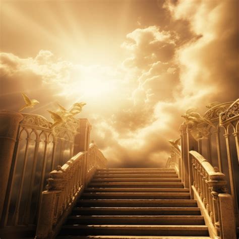Premium Ai Image Golden Gates Of Heaven With Glowing Light