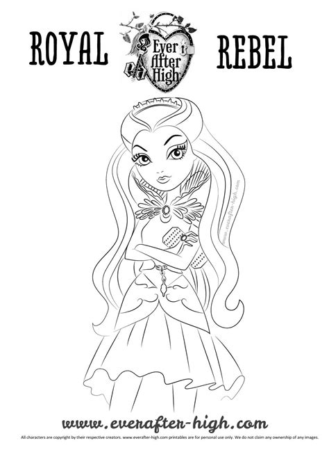 Raven Queen Coloring Pages Ever After High
