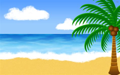 Tropical Beach Background Cartoon Clip Art Library