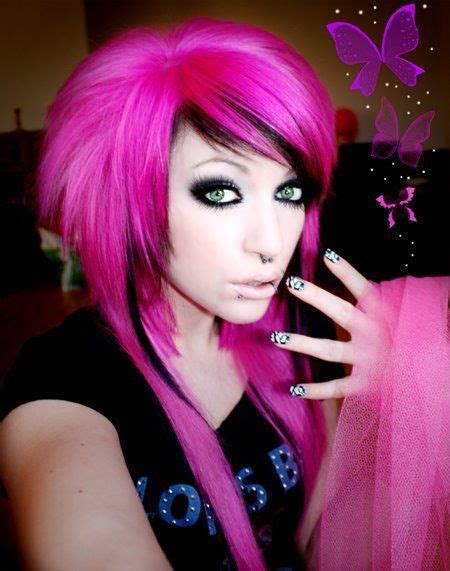 I Like This Pink And Black Scene Hair Pink And Black Hair Crazy