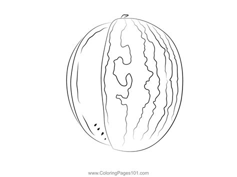 Watermelon Slice Coloring Page For Kids Free Watermelon Printable
