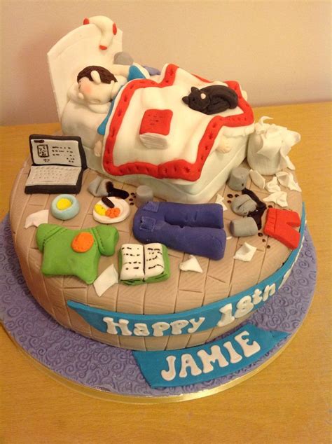 Cakes For Teenagers Cakes For Boys Fondant Cakes Cupcake Cakes Boys Th Birthday Cake Bed