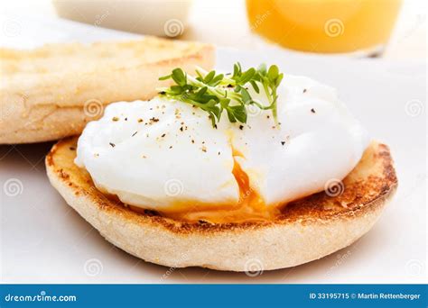 English Muffin With Egg Stock Image Image Of Muffin 33195715