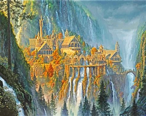 Rivendell Lord The Rings Paint By Numbers Num Paint Kit