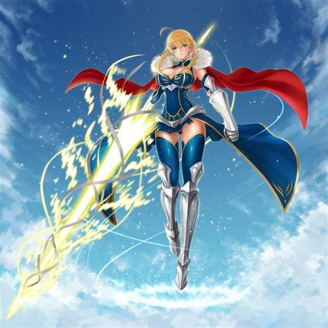 Glorious Saber Lancer Fatestaynight Fate Anime Series Anime Type