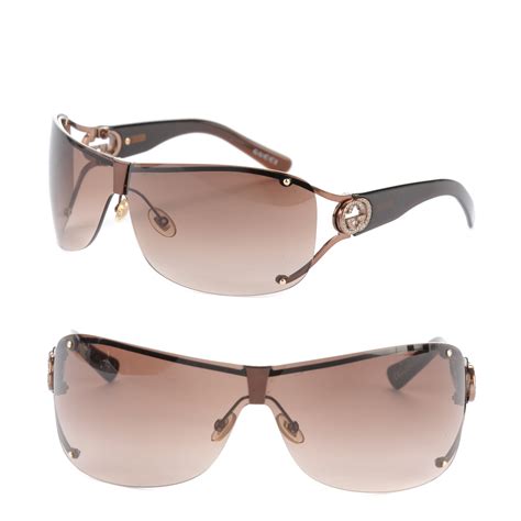 Gucci Crystal Gg Sunglasses 2807 S Brown 166012