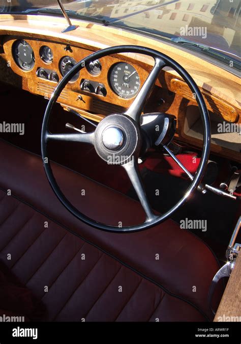 Bentley Classic Car Interior Stock Photo Alamy