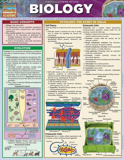 Quickstudy Biology Laminated Study Guide Study Biology Biology
