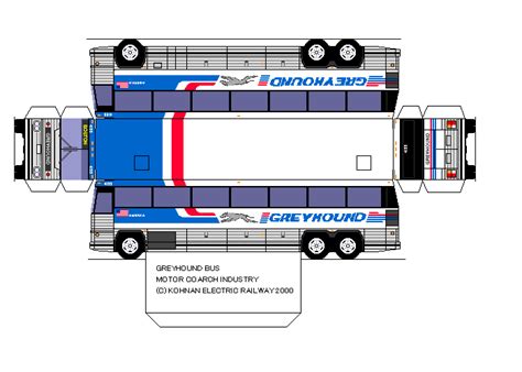 Sp Papel Modelismo Papercraft Greyhound Bus Ônibus