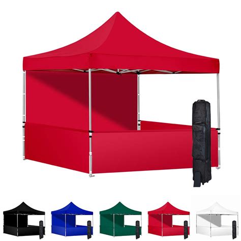 Abccanopy canopy tent 10x10 pop up canopy outdoor canopies super comapct canopy portable tent popup amazon's choice for red canopy tent. Red 10x10 Instant Canopy Tent with 1 Full Wall and 3 Half ...