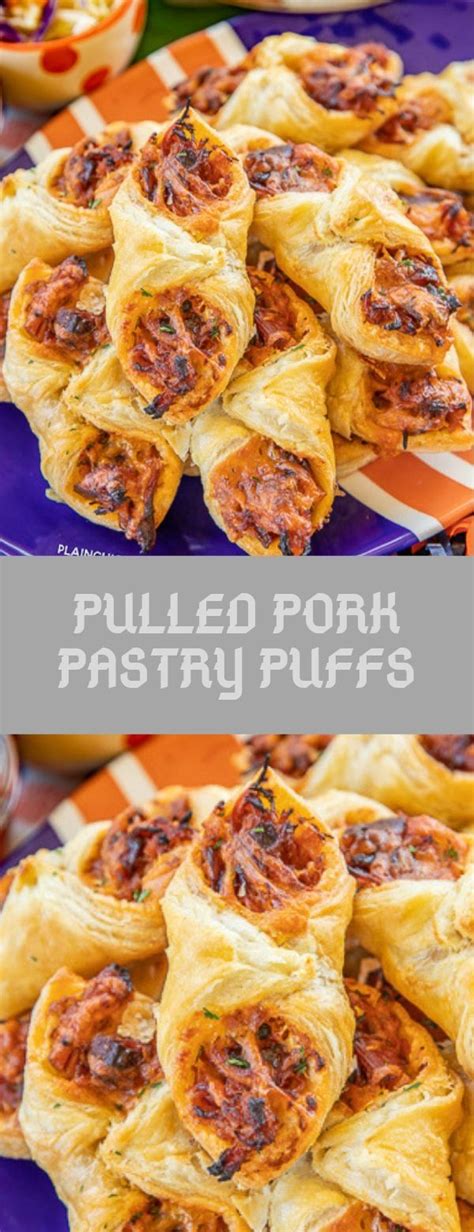 Can make ahead and freeze for later. PULLED PORK PASTRY PUFFS #pulledchicken #pulled | Pulled ...