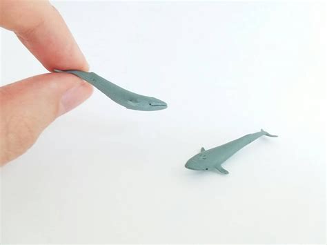 Tiny Blue Whale Figurine Soft Plastic Animal For Diorama Or Etsy