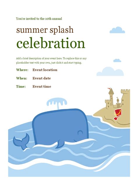 Summer Splash Celebration Pdf