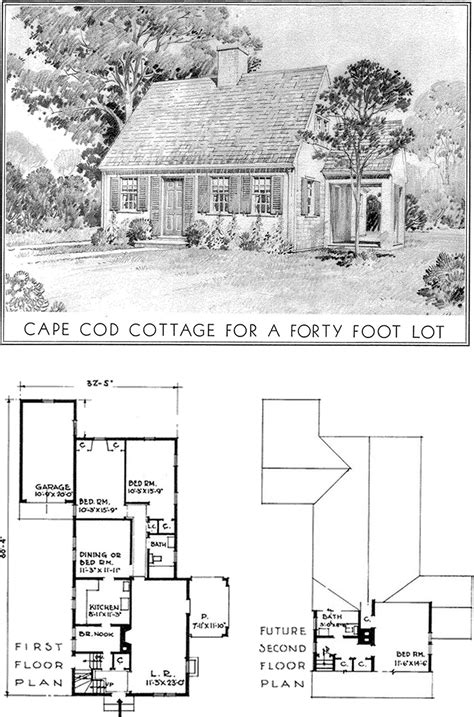 Historic Plans Eleanor Raymond Cottage For A Forty Foot
