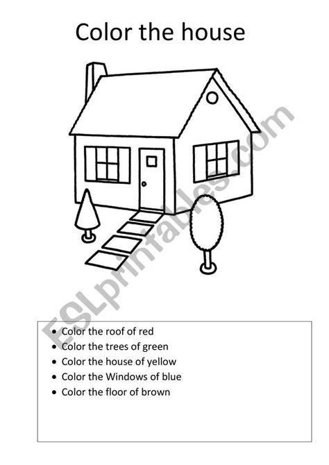 Coloring House Worksheet Blog Wurld Home Design Info