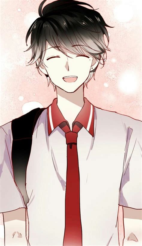 Cute Anime Boy Smiling