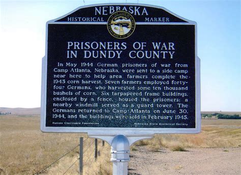 Marker Monday Prisoners Of War In Dundy County History Nebraska