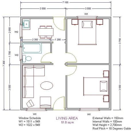 3 Bedroom Low Cost House Plans