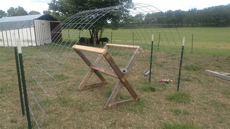 Homemade Hay Feeder Under Cover Frame Diy Sheep Goats Homesteading