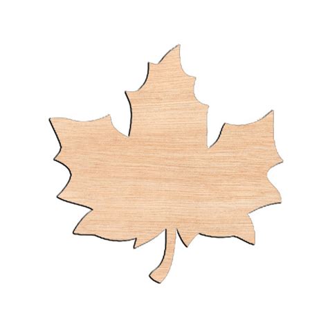 Fall Leaf Raw Wood Cutout