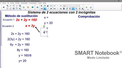 Sistema De 2 Ecuaciones Con 2 Incognitas 2x2y160 X3y Youtube
