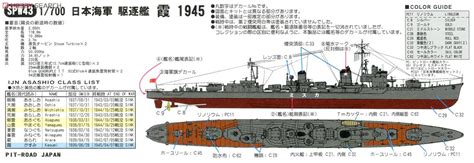 Ijn Asashio Class Destroyer Kasumi Wnew Equipment Parts Plastic Model