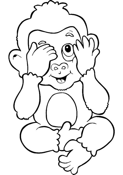 Printable Coloring Pages Monkey Customize And Print