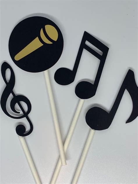 Music Note Cupcake Toppers Music Note Cupcakes Music Birthday Party