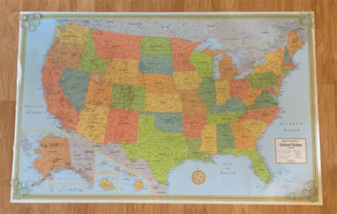 Rand Mcnally Wall Map M Series Laminated United States And World Map 50