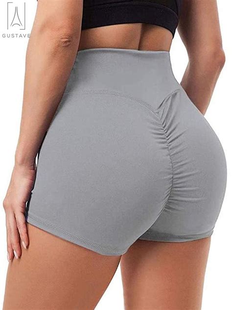 Womens High Waist Yoga Shorts Hip Push Up Booty Sports Hot Pants Gym Fitness Exclusive High